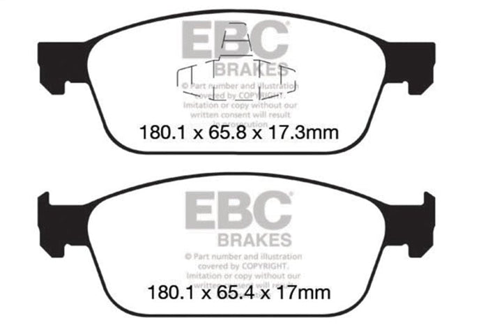 EBC-EBC 12+ Ford Focus 2.0 Turbo ST Yellowstuff Front Brake Pads- at Damond Motorsports