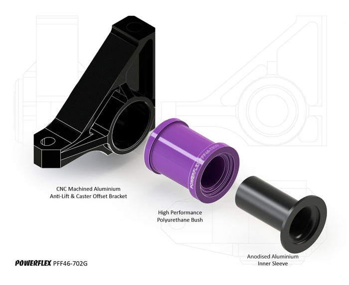 Powerflex-Nissan GT-R Front Lower Control Arm Rear Bushing Anti-Lift & Caster Offset- at Damond Motorsports