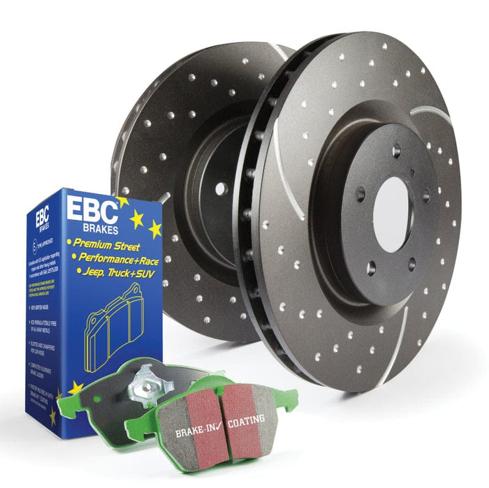 EBC-EBC S10 Kits Greenstuff Pads and GD Rotors Focus ST 335mm Front- at Damond Motorsports