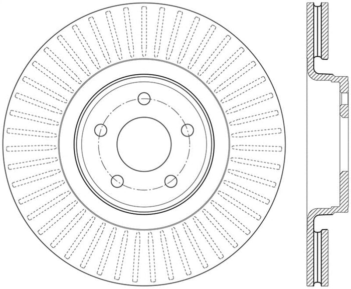 Stoptech-StopTech 14.5+ Ford Focus ST Front Right Slotted Performance Rotor- at Damond Motorsports