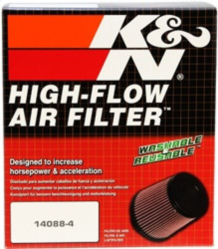 K&N Filter Universal Rubber Filter-Rd Tapered 3in Flange ID x 6in Base OD x 5in Top OD x 5.563in H available at Damond Motorsports