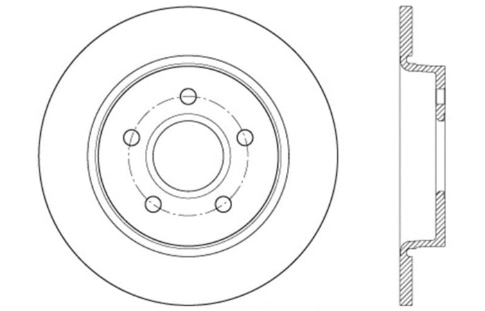 Stoptech-StopTech 13 Ford Focus ST Drilled Right Rear Rotor- at Damond Motorsports