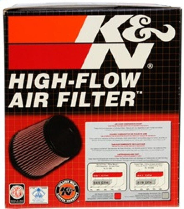 K&N Filter Universal Rubber Filter-Rd Tapered 3in Flange ID x 6in Base OD x 5in Top OD x 5.563in H available at Damond Motorsports