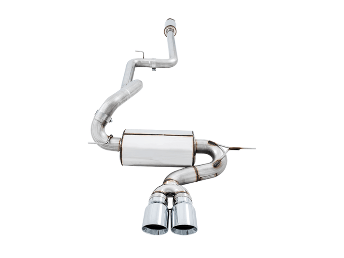 AWE Tuning Ford Focus ST Touring Edition Cat-back Exhaust - Resonated - Chrome Silver Tips available at Damond Motorsports