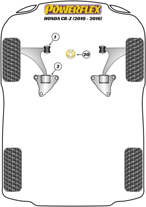 Powerflex-Rear Shock Top Mount Bushing- at Damond Motorsports