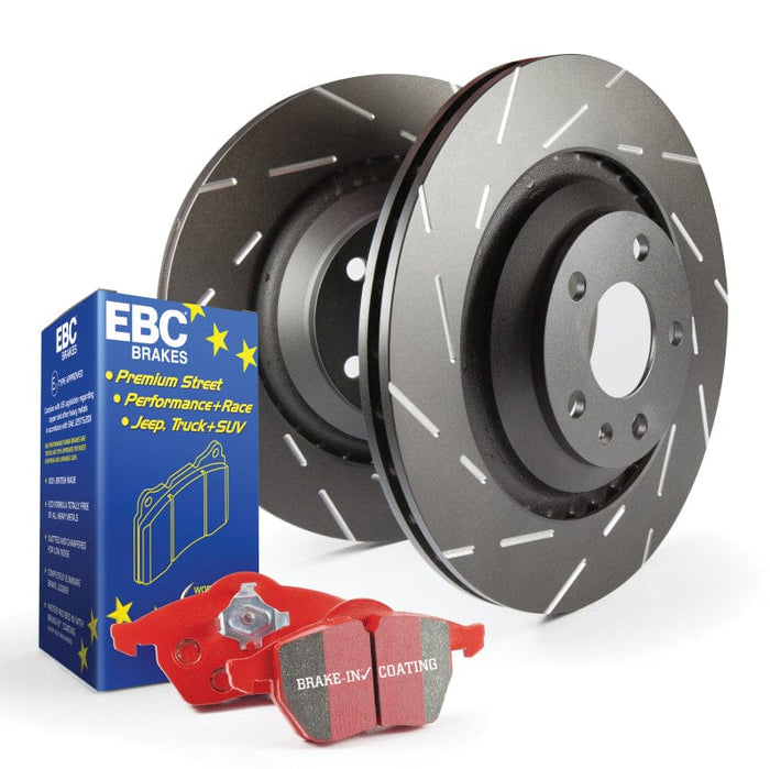 EBC-EBC S4 Kits Redstuff Pads and USR Rotors Mazdaspeed3 Front- at Damond Motorsports