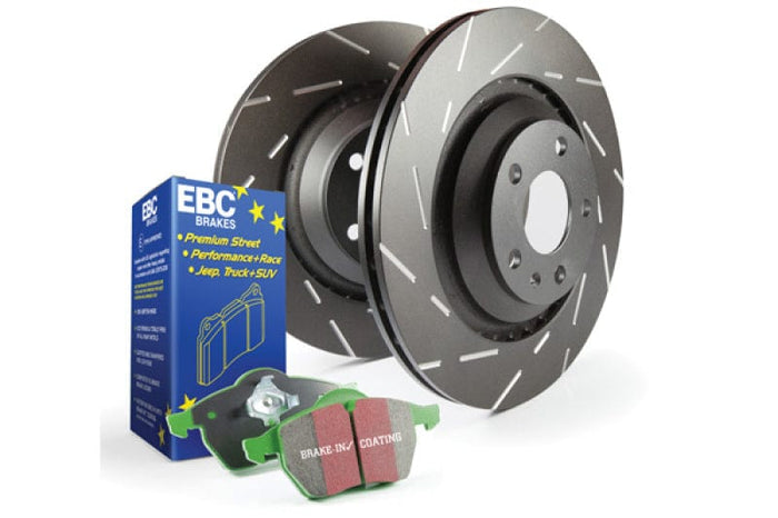 EBC-EBC S2 Kits Greenstuff Pads and USR Rotors Focus RS Front- at Damond Motorsports