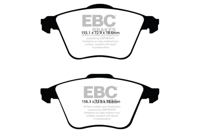 EBC-EBC Yellowstuff Front Brake Pads- at Damond Motorsports