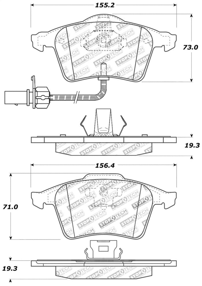 Stoptech-StopTech Performance 07-09 Mazda 3 Front Brake Pads- at Damond Motorsports