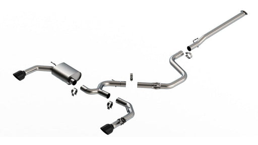 Borla 22-23 Hyundai Elantra N 2.0L 4 CYL. Turbo AT/MT ATAK Catback Exhaust Black Chrome available at Damond Motorsports