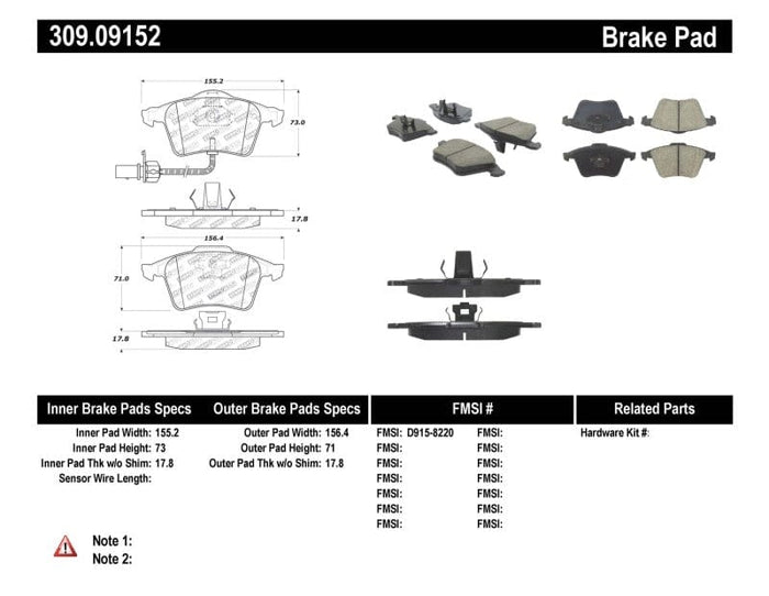 Stoptech-StopTech Performance 07-09 Mazda 3 Front Brake Pads- at Damond Motorsports