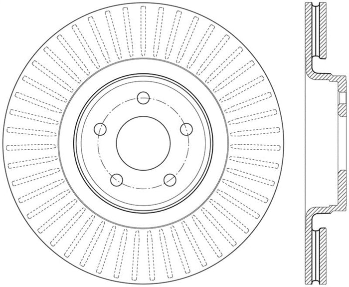 Stoptech-StopTech 14.5+ Ford Focus ST Front Left Slotted Performance Rotor- at Damond Motorsports