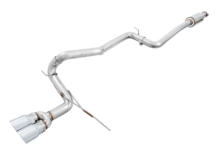 AWE Tuning Ford Focus ST Track Edition Cat-back Exhaust - Chrome Silver Tips available at Damond Motorsports