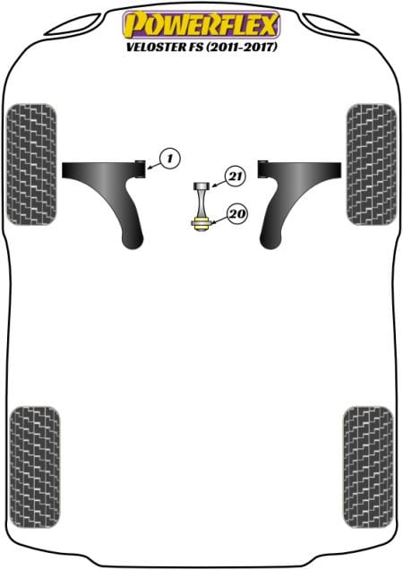 Powerflex-Hyundai Veloster, Elantra, Kona Front Control Arm Front Bushing- at Damond Motorsports